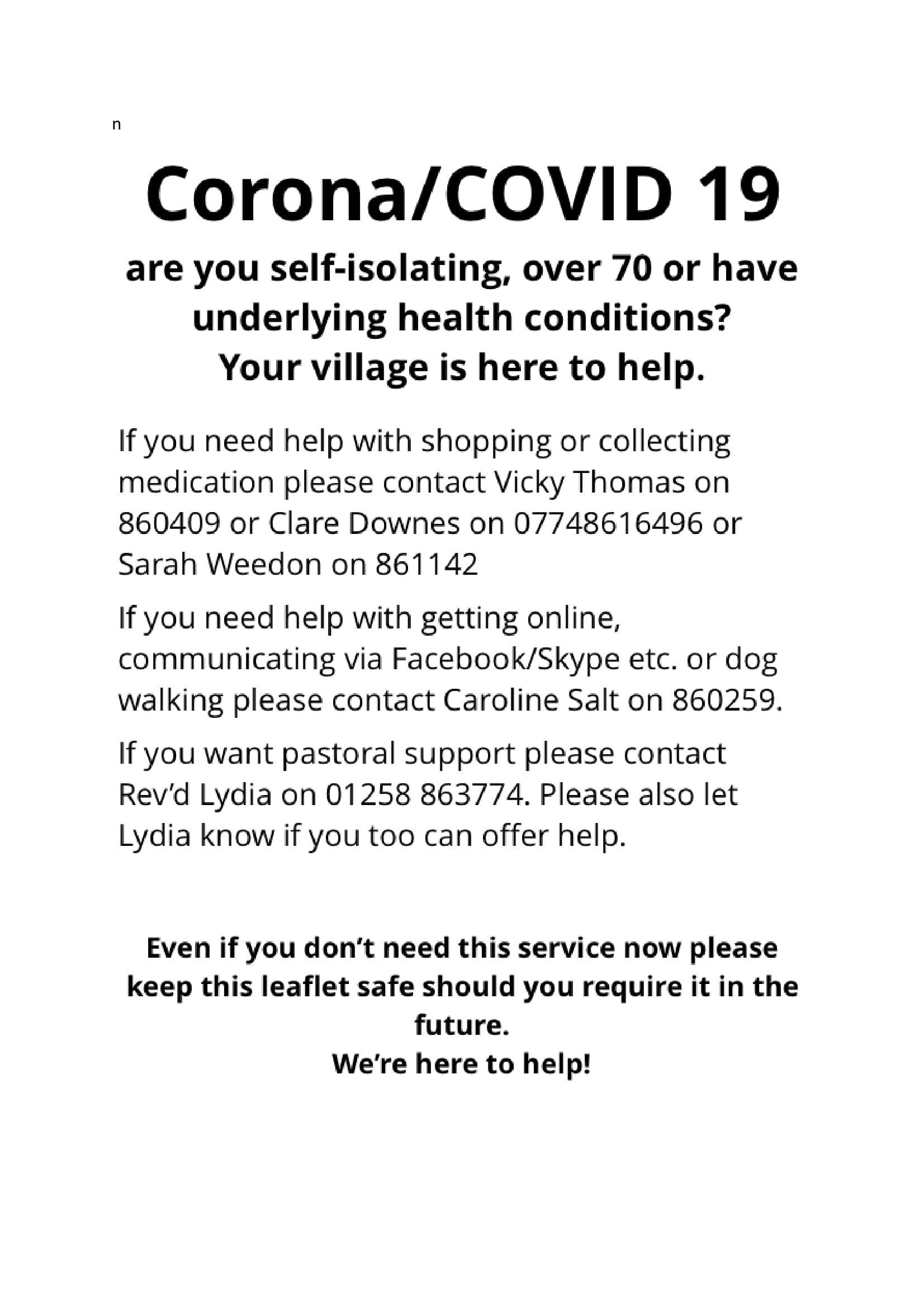 Covid -19 Village support